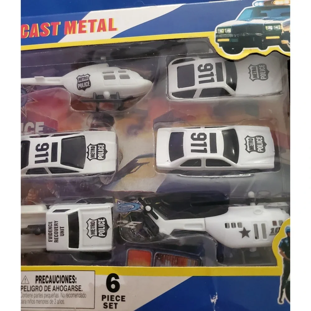 MEGA MOVERS DIE CAST METAL EMERGENCY VEHICLES‎ CAR SET
